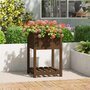 Voir la diapositive 1 : VIDAXL Jardiniere avec etagere Marron miel 54x54x81 cm Bois de pin