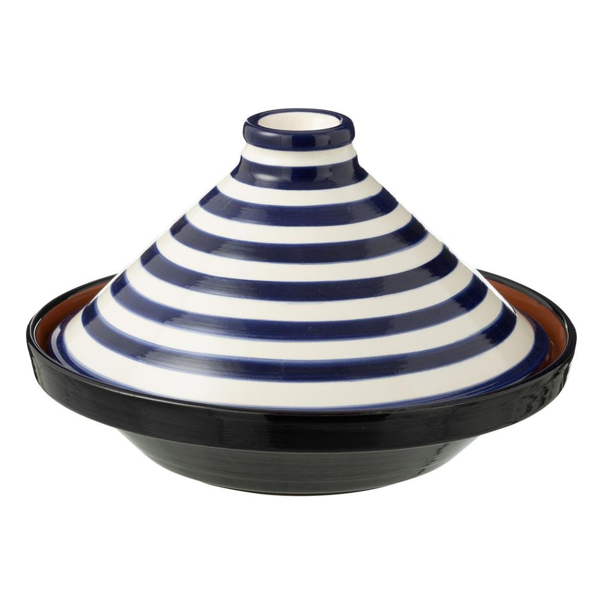 Paris Prix Plat à Tajine en Céramique  Granada Rayure  28cm Bleu Cobalt