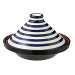 Paris Prix Plat à Tajine en Céramique  Granada Rayure  28cm Bleu Cobalt