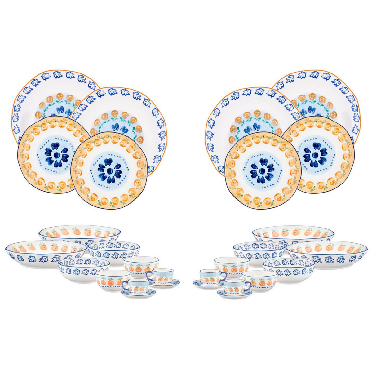 BJORN Service Complet NAPOLI - 28 pièces - Agrume