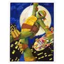  Tapis enfant Les Tortues Ninja 133 x 95 cm Disney Mike Skate
