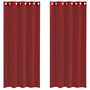 Voir la diapositive 2 : VIDAXL Rideaux en voile avec œillets 2 pcs rouge bordeaux