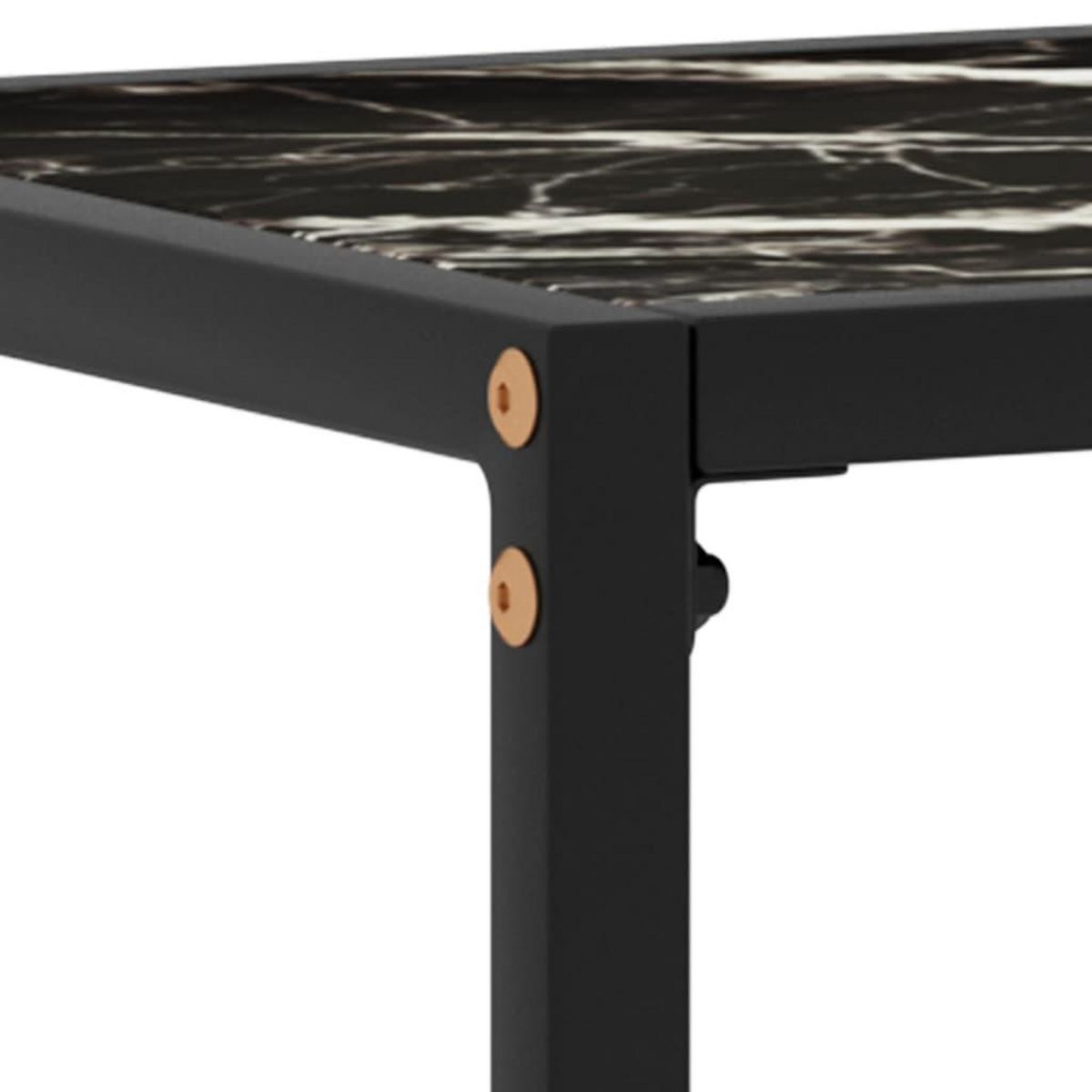 VIDAXL Table console Noir 100x35x75 cm Verre trempe