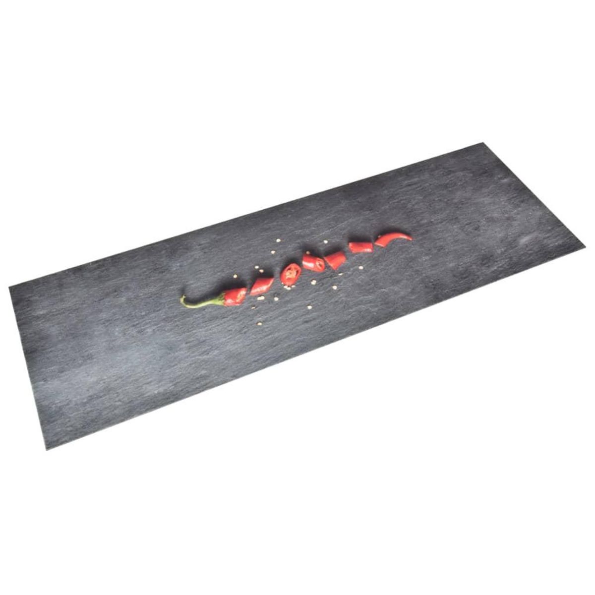 VIDAXL Tapis de sol de cuisine lavable Poivre 45x150 cm