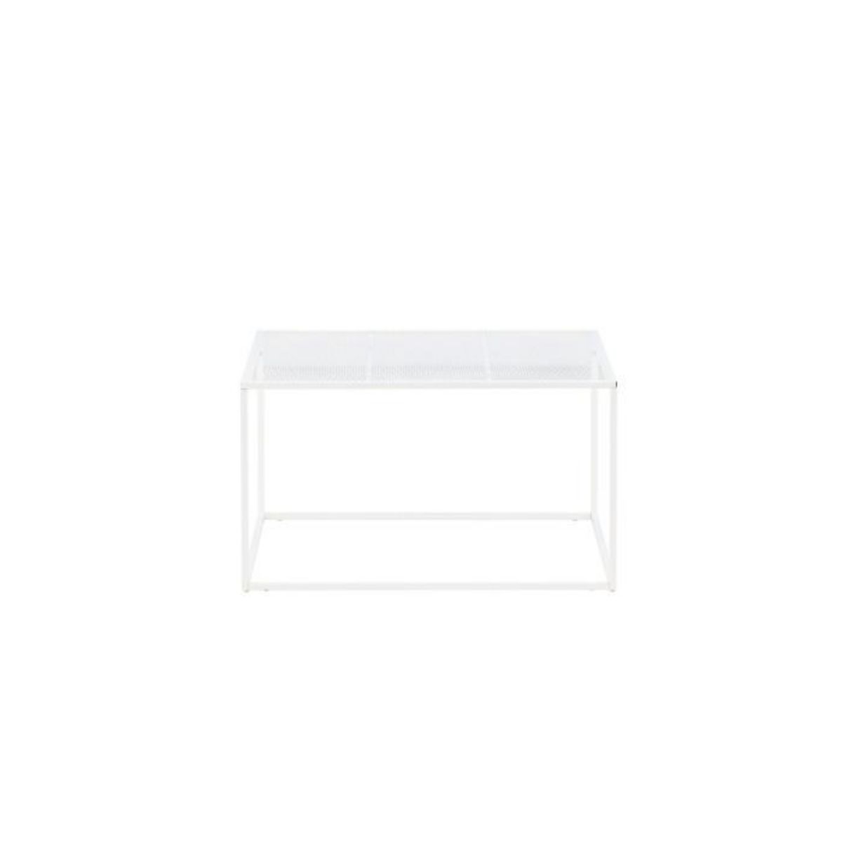 Paris Prix Table Basse en Métal  Netz  80cm Blanc