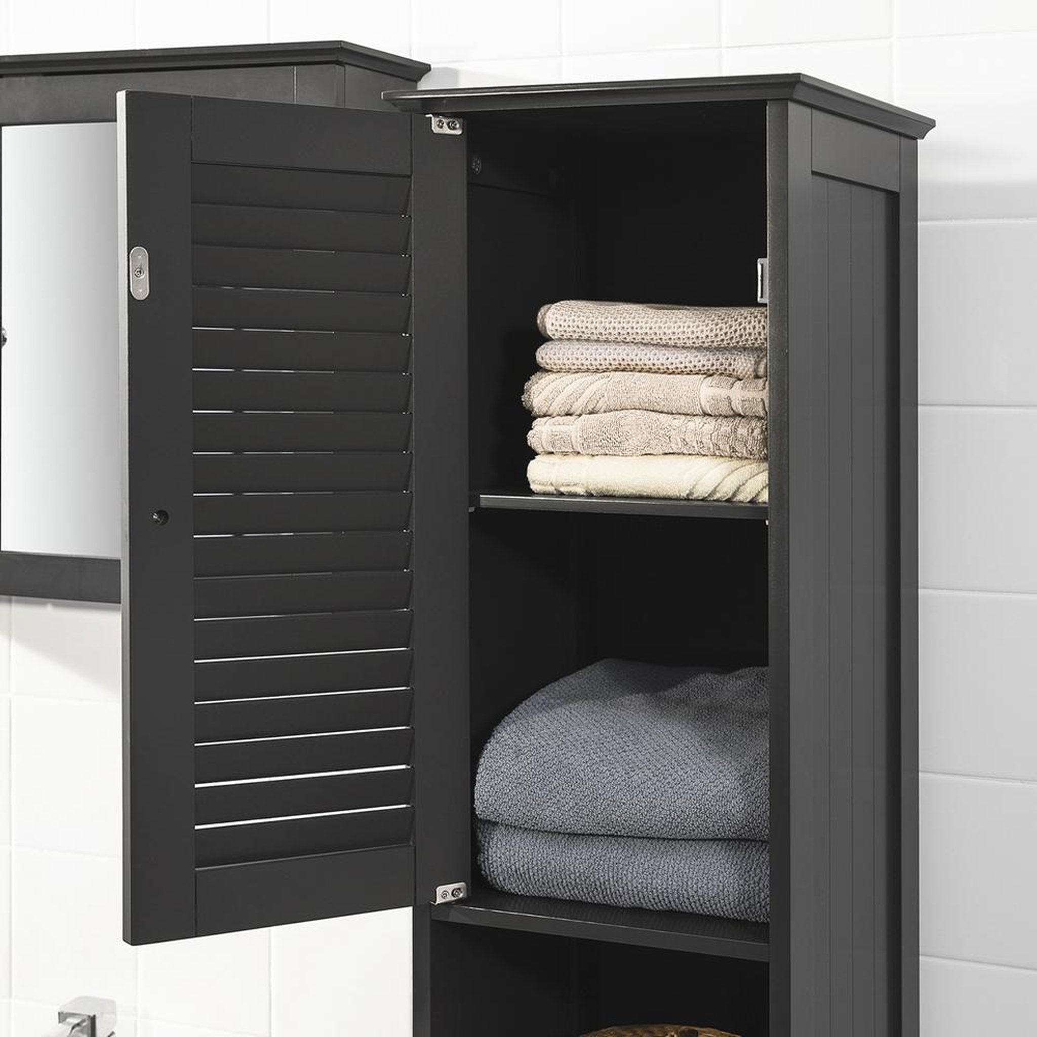 Voir la diapositive 4 : SOBUY SoBuy - Colonne De Salle De Bain à un tiroir - Fonctionnel - FRG236