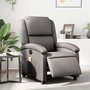 Voir la diapositive 1 : VIDAXL Fauteuil de massage inclinable electrique gris cuir veritable