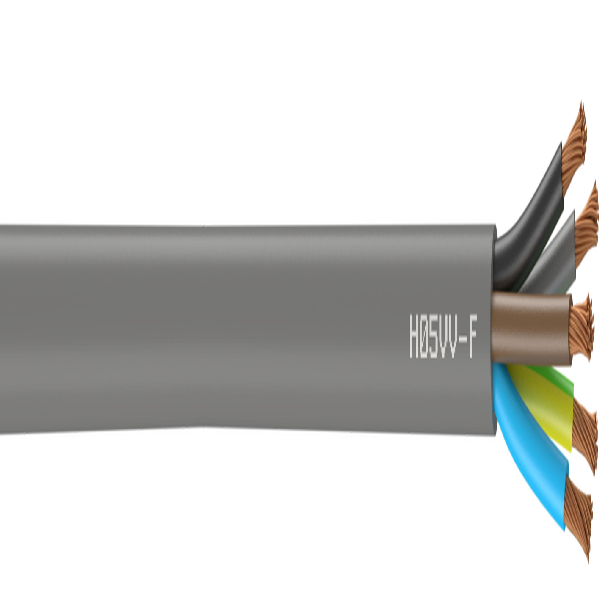 CENTRALE BRICO Câble électrique 5 G 2.5 mm² ho5vvf L.10 m, gris