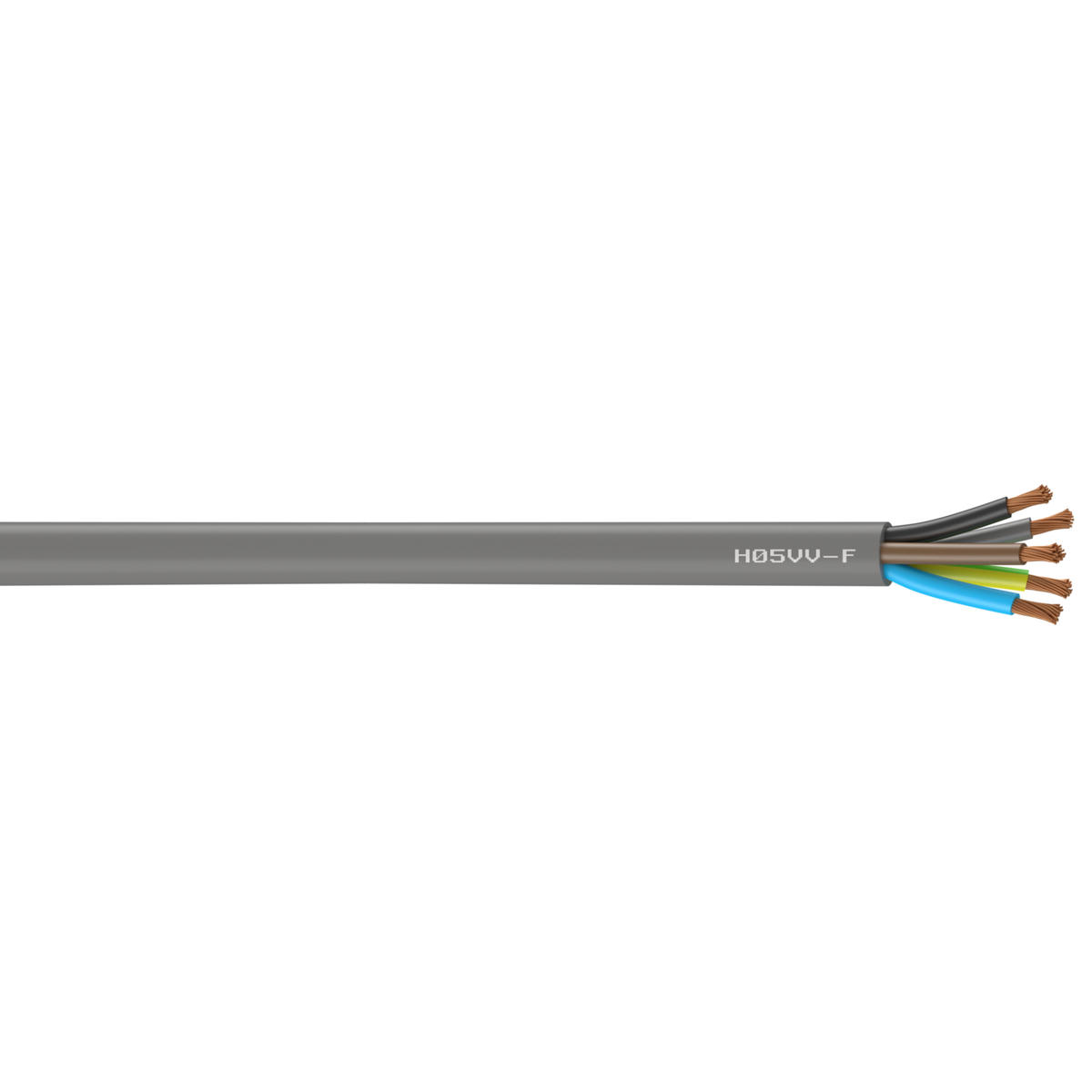 CENTRALE BRICO Câble électrique 5 G 2.5 mm² ho5vvf L.10 m, gris