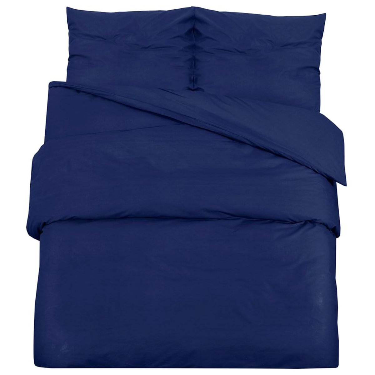 VIDAXL Ensemble de housse de couette Bleu marine 140x200 cm Microfibre