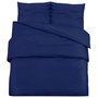 Voir la diapositive 2 : VIDAXL Ensemble de housse de couette Bleu marine 140x200 cm Microfibre