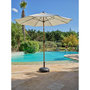 Voir la diapositive 1 : GARDENSTAR Pied de parasol rond - Résine - 25 kgs - Noir