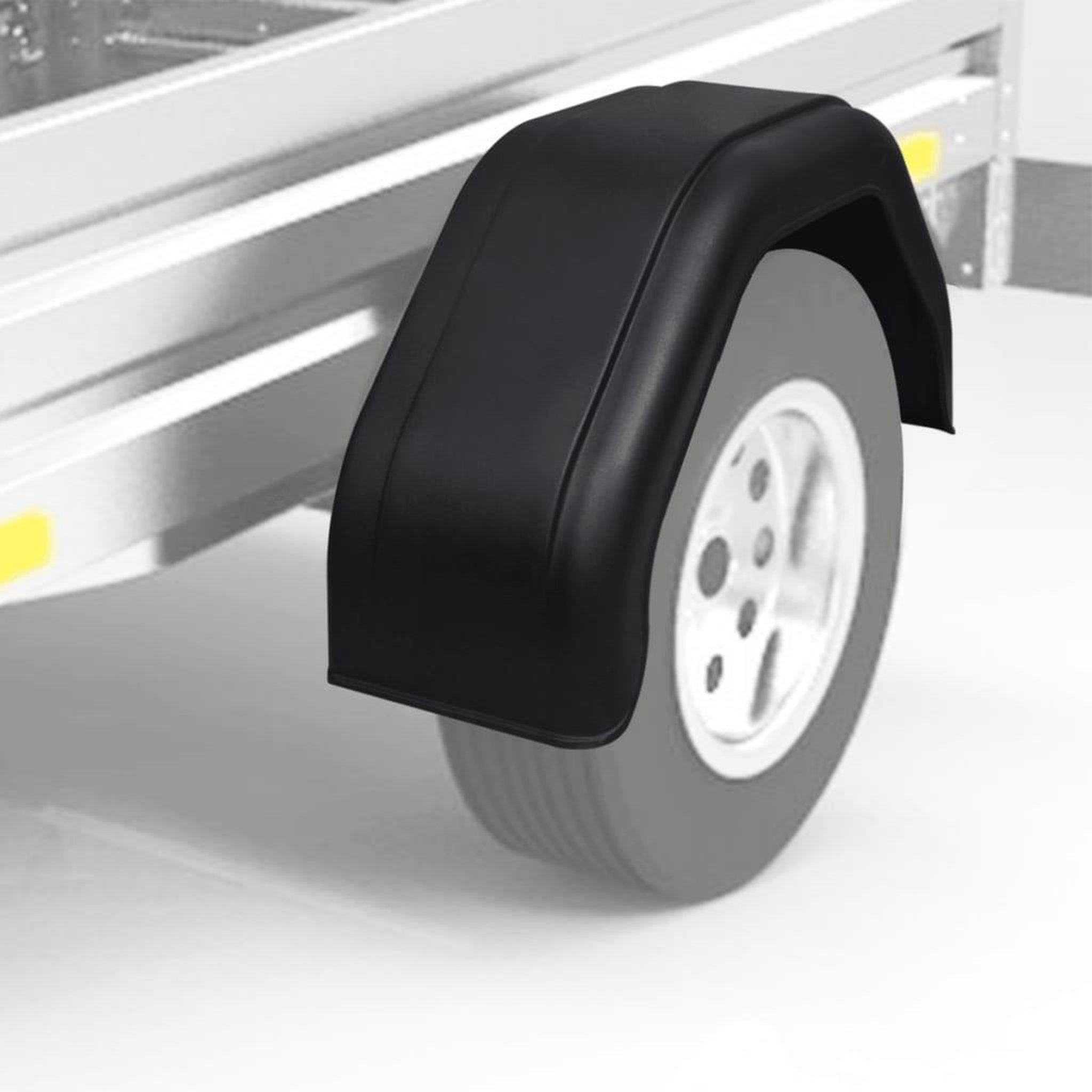 Voir la diapositive 5 : VIDAXL Garde-boue 2 pcs pour roues de remorque 220 x 760 mm