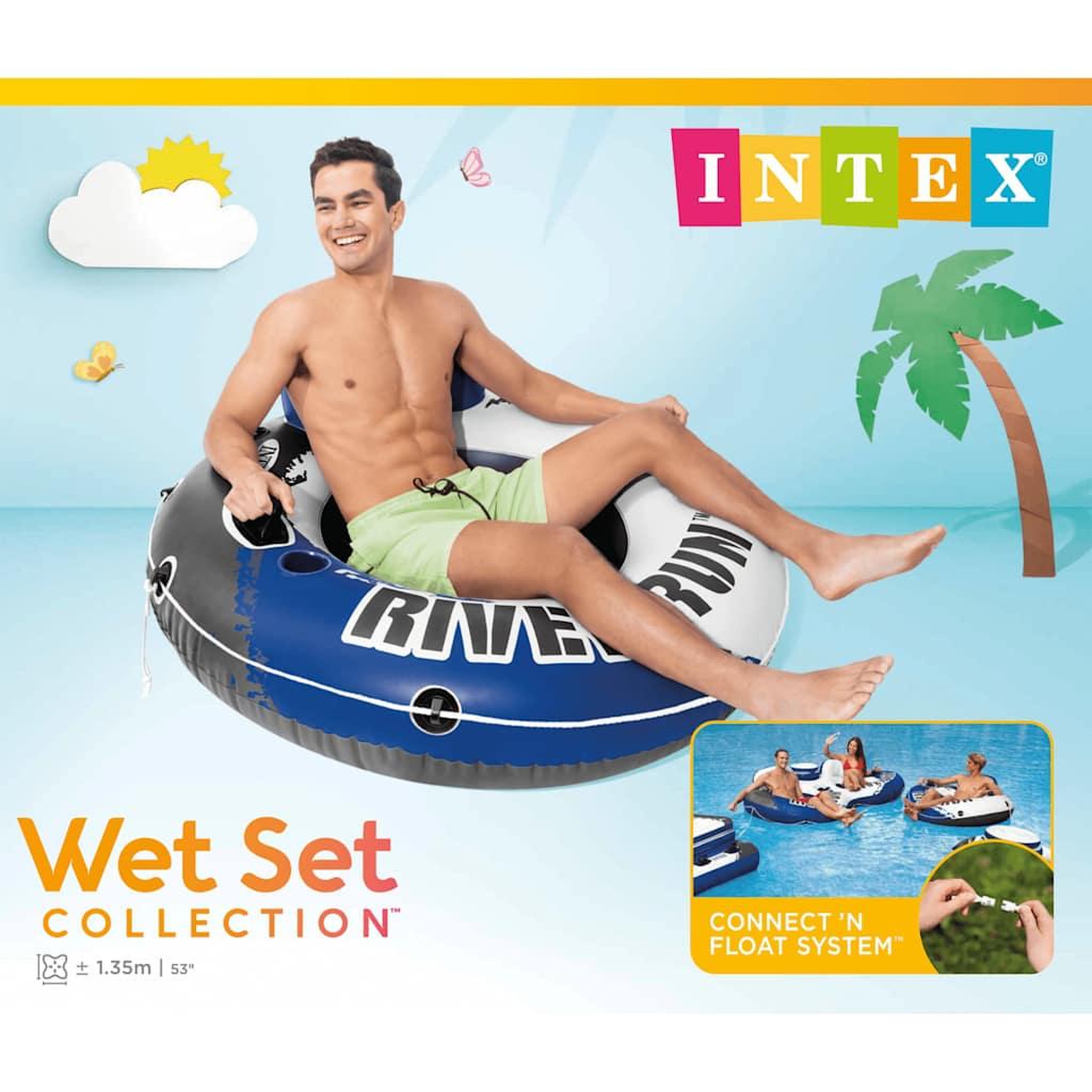 Voir la diapositive 4 : INTEX Intex anneau flottant river run 1 135 cm 58825eu