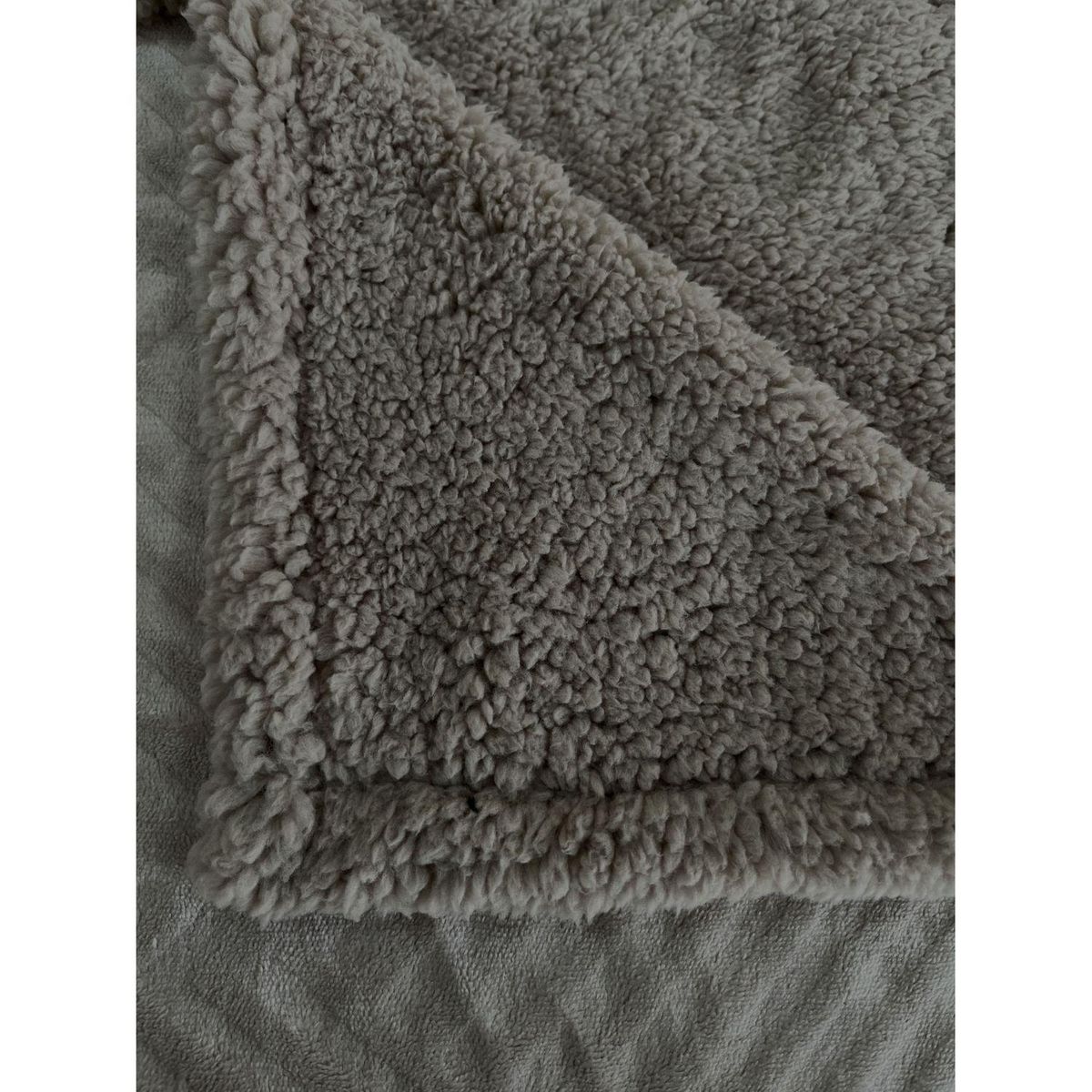 ACTUEL Plaid flanelle gaufrée/Sherpa