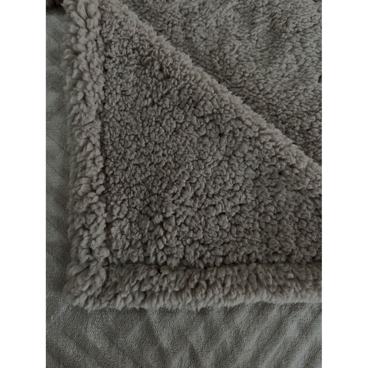 ACTUEL Plaid flanelle gaufrée/Sherpa