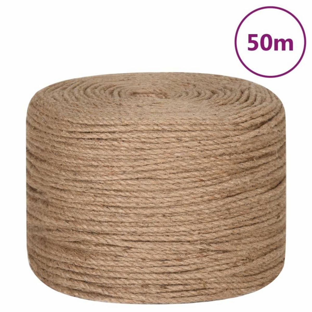 VIDAXL Corde de jute 50 m de long 8 mm d'epaisseur