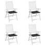Voir la diapositive 4 : VIDAXL Coussins de chaise jardin lot de 4 noir 50x50x4 cm tissu oxford
