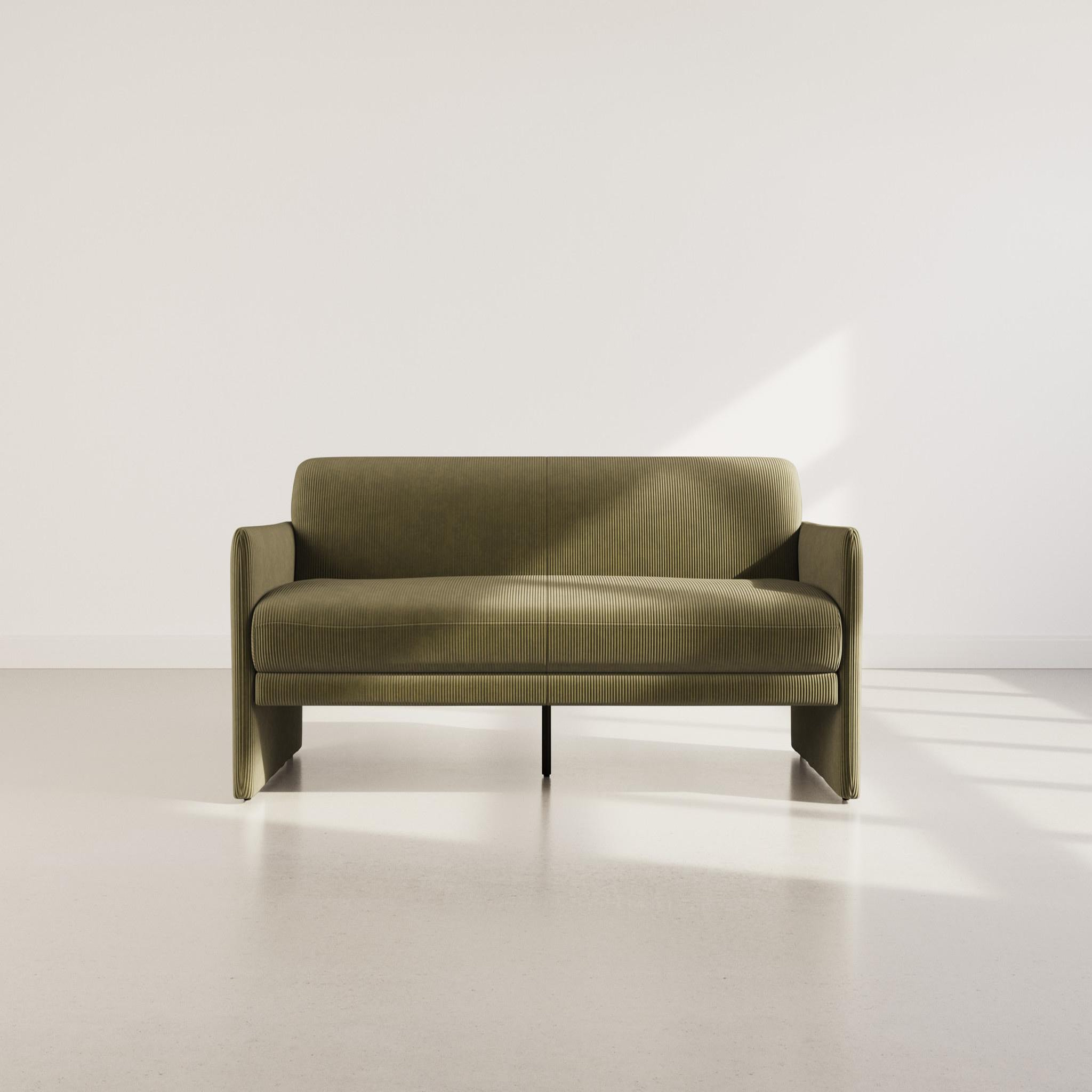 Voir la diapositive 2 : BEST MOBILIER Mathis - canapé convertible clic-clac 3 places en velours côtelé