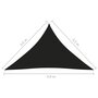VIDAXL Voile de parasol tissu oxford triangulaire 3,5x3,5x4,9 m noir