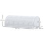 Voir la diapositive 3 : OUTSUNNY Serre de jardin tunnel 18 m² dim. 5,97L x 3,02l x 2H m - 12 fenêtres, porte zippée enroulable - châssis tubulaire acier galvanisé, bâche PE haute densité blanc