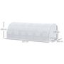 Voir la diapositive 3 : OUTSUNNY Serre de jardin tunnel 18 m² dim. 5,97L x 3,02l x 2H m - 12 fenêtres, porte zippée enroulable - châssis tubulaire acier galvanisé, bâche PE haute densité blanc