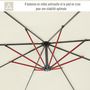 Voir la diapositive 6 : OUTSUNNY Parasol déporté octogonal inclinable rabattable diamètre 3 m parasol de jardin avec pied en croix crème