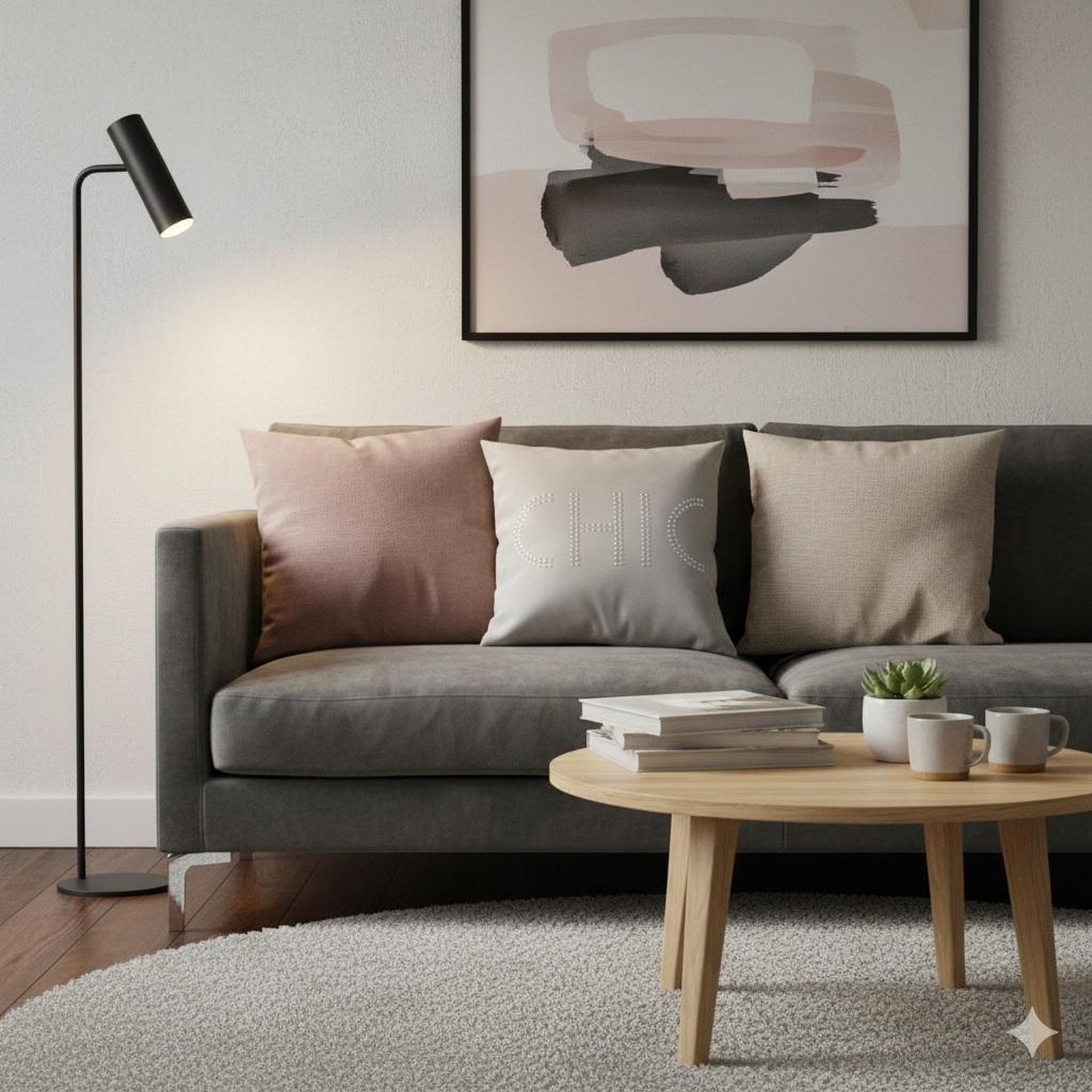 Voir la diapositive 2 : Eden Housse de coussin chic gris 40 x 40 cm