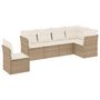 Voir la diapositive 2 : VIDAXL Salon de jardin avec coussins 6 pcs beige resine tressee
