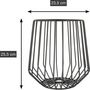 Voir la diapositive 3 : point virgule Panier à fruits et légumes en fil métal noir - PV-CHR-3052