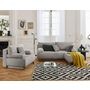 Voir la diapositive 6 : BEST MOBILIER Cristal - canapé 3 places - convertible avec coffre et pouf - en velours côtelé