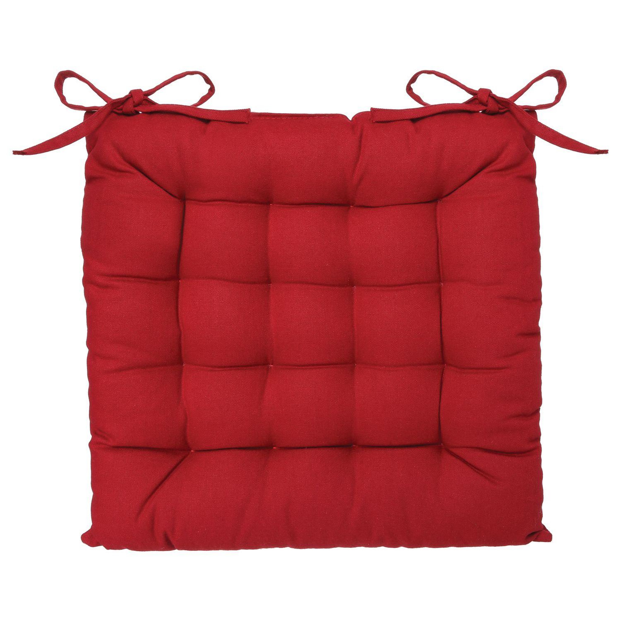 ATMOSPHERA Galette de chaise - 38 x 38 cm - rouge