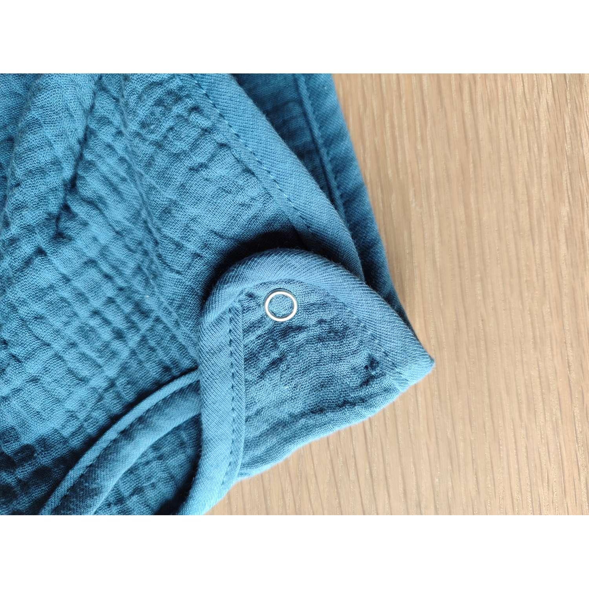 Voir la diapositive 4 : BEBE DOUCEUR Gigoteuse sans manches en gaze de coton - Bleu marine