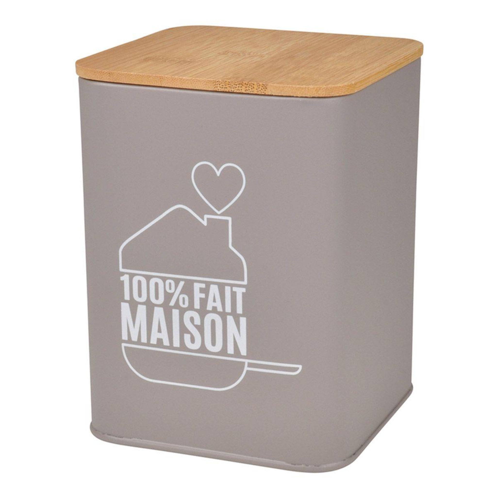 HOMEA Boîte de Conservation  Graphic  13cm Taupe