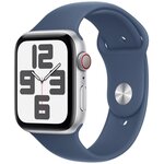 APPLE Montre connectée SE 40mm Argent/Denim M/L Cellular