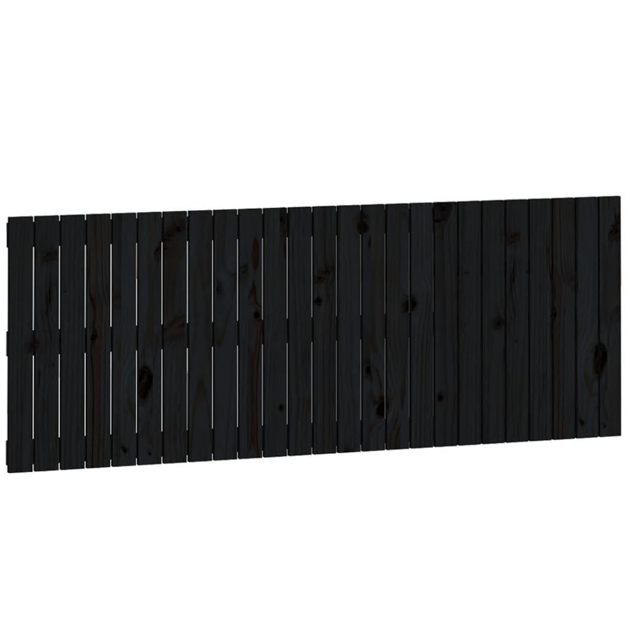 Voir la diapositive 2 : VIDAXL Tete de lit murale Noir 159,5x3x60 cm Bois massif de pin
