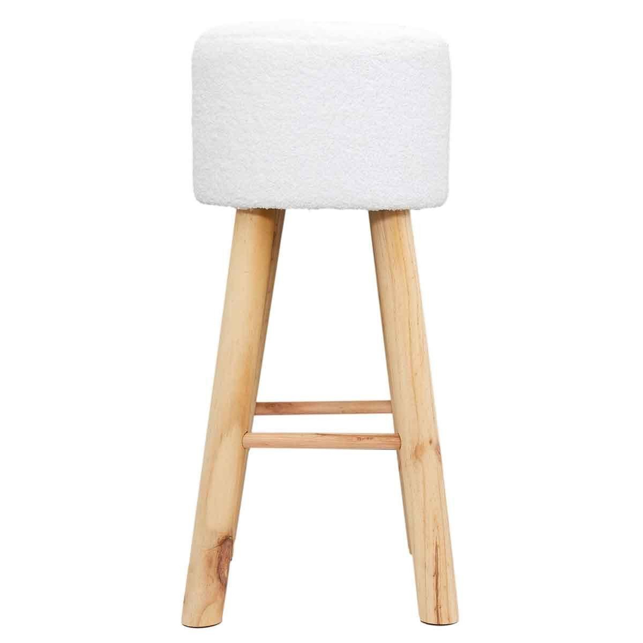 Voir la diapositive 3 : The Home Deco Factory Lot de 2 tabourets de bar  freya  68cm blanc