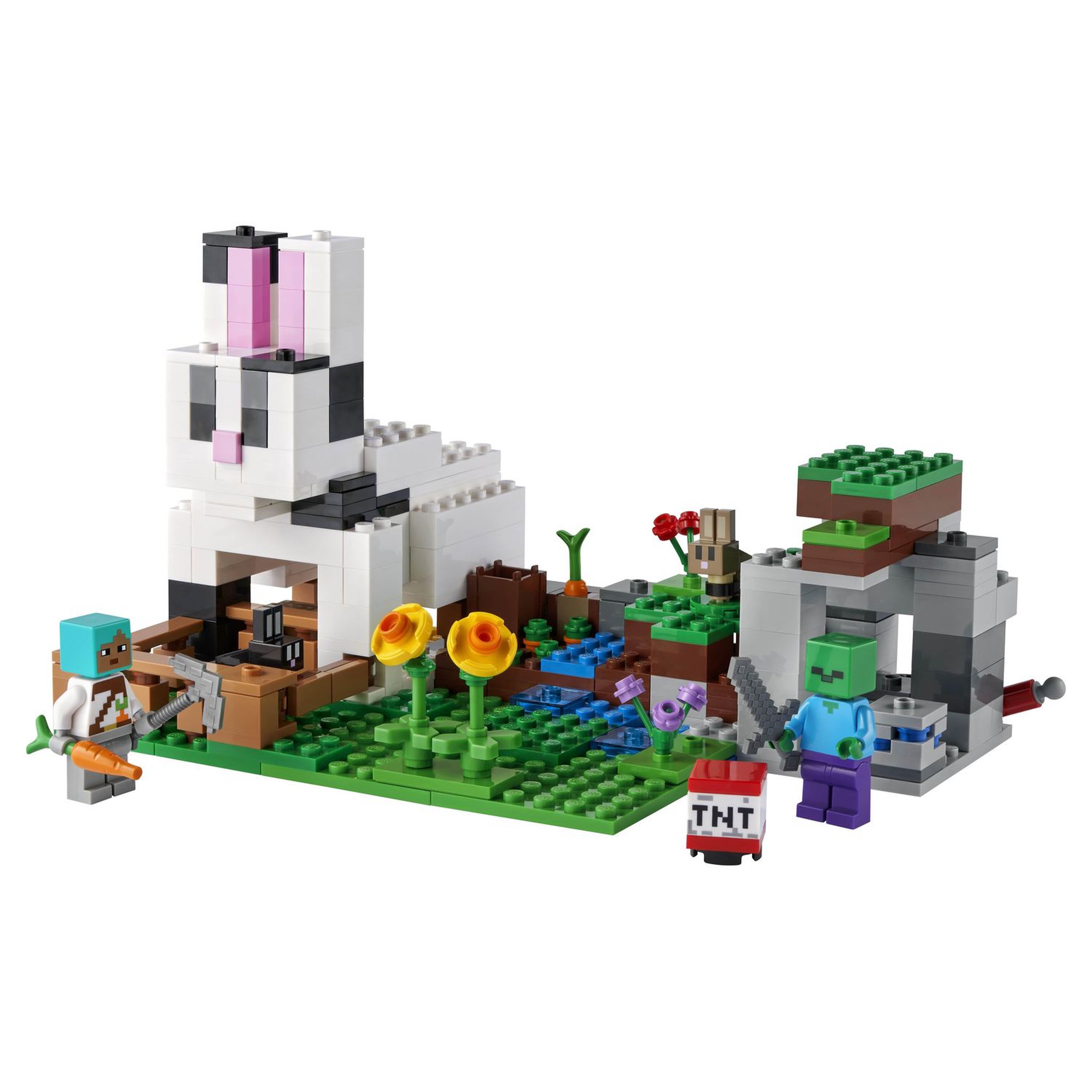 Voir la diapositive 3 : LEGO Minecraft 21181 - Le Ranch Lapin Set de Construction Maison, Ferme avec Animaux