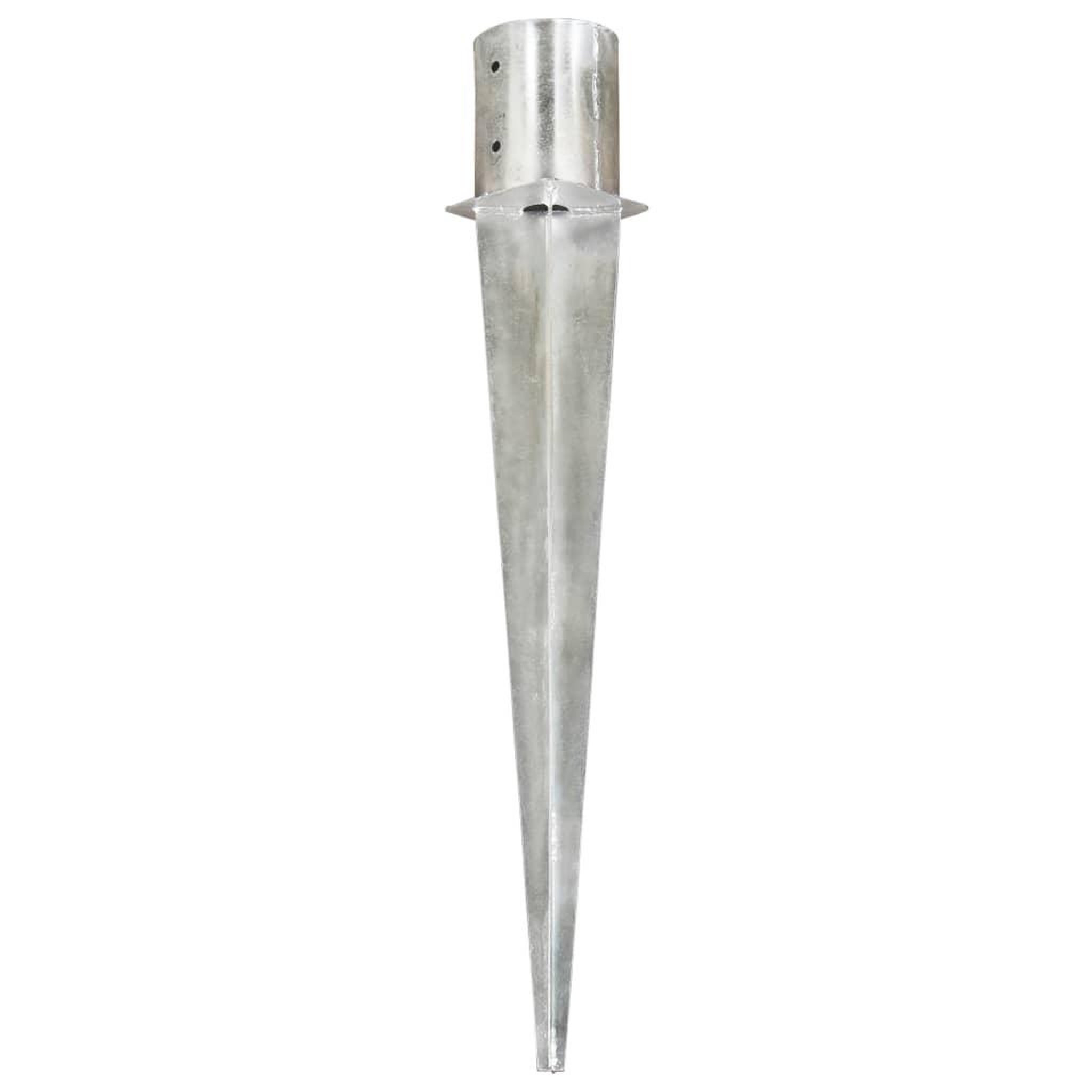 Voir la diapositive 2 : VIDAXL Piquets au sol 6 pcs Argente 12x91 cm Acier galvanise