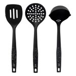 FIVE Lot de 3 Ustensiles de Cuisine  Caractère  33cm Noir