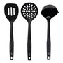 Voir la diapositive 1 : FIVE Lot de 3 Ustensiles de Cuisine  Caractère  33cm Noir
