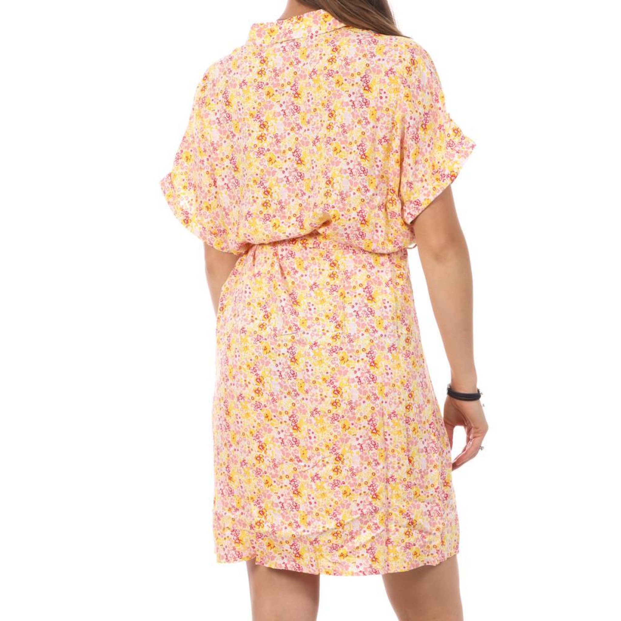 Voir la diapositive 2 : Vero Moda Robe Chemise Blanc/Jaune Femme Vero Moda Easy
