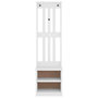 Voir la diapositive 5 : VIDAXL Portemanteau SANDENS blanc 45x40x159,5 cm bois massif pin
