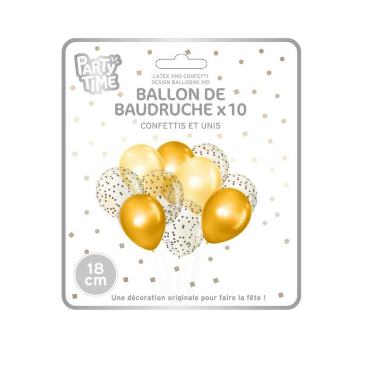 Paris Prix Lot de 10 Ballons Gonflables  Fiesta  Jaune & Blanc