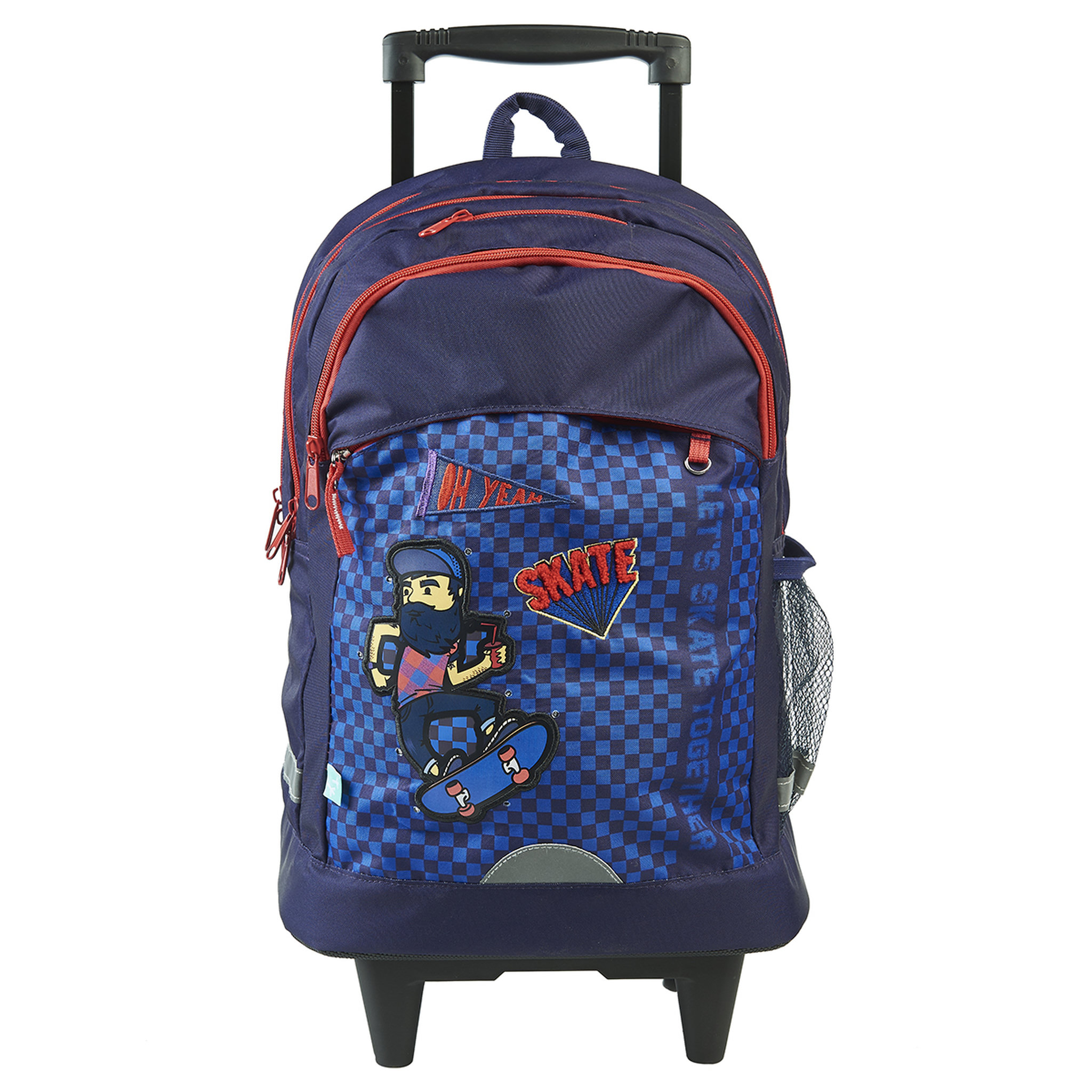 Voir la diapositive 1 : AUCHAN Sac à dos à roulettes SKATE avec leds