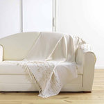 Paris Prix Plaid à Franges  Golden Sunset  125x150cm Naturel