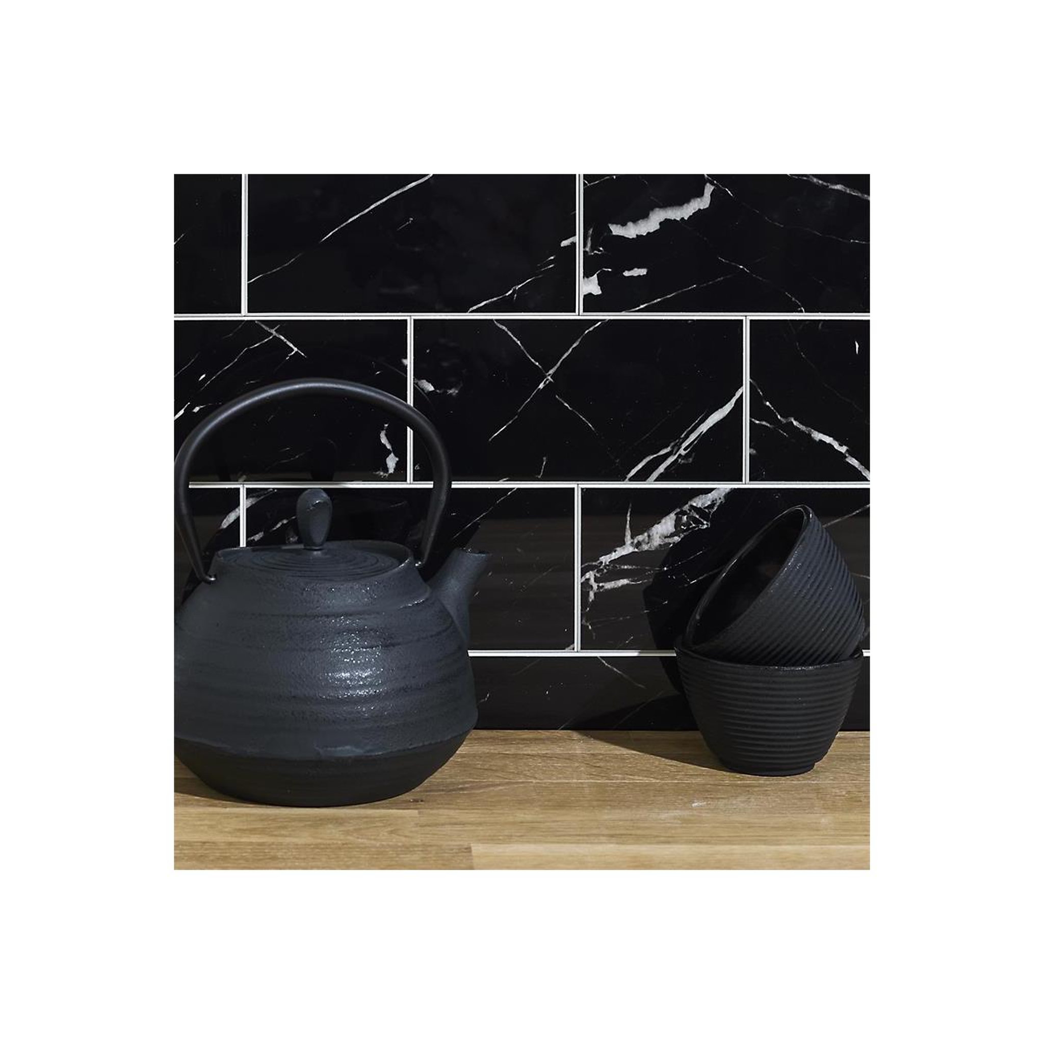 Voir la diapositive 2 : Je cherche une idee Crédence adhésive  easystick  30x38cm noir