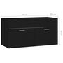 Voir la diapositive 6 : VIDAXL Armoire d'evier Noir 90x38,5x46 cm Bois d'ingenierie