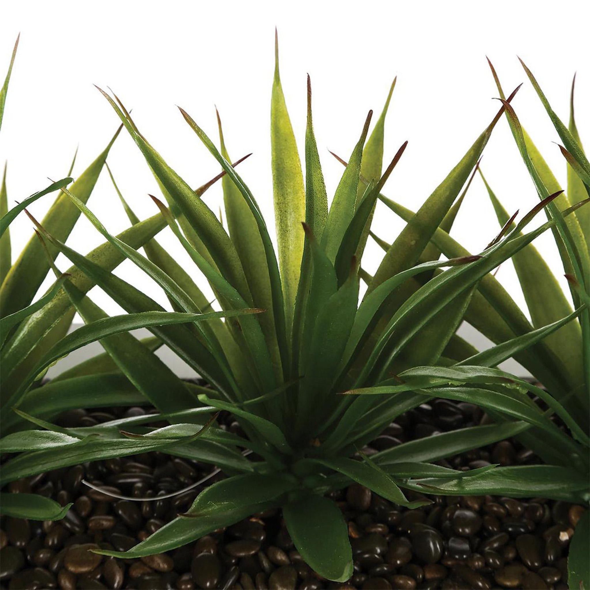 Voir la diapositive 3 : ATMOSPHERA Centre de table 3 Aloe vera artificielles - H. 17 cm