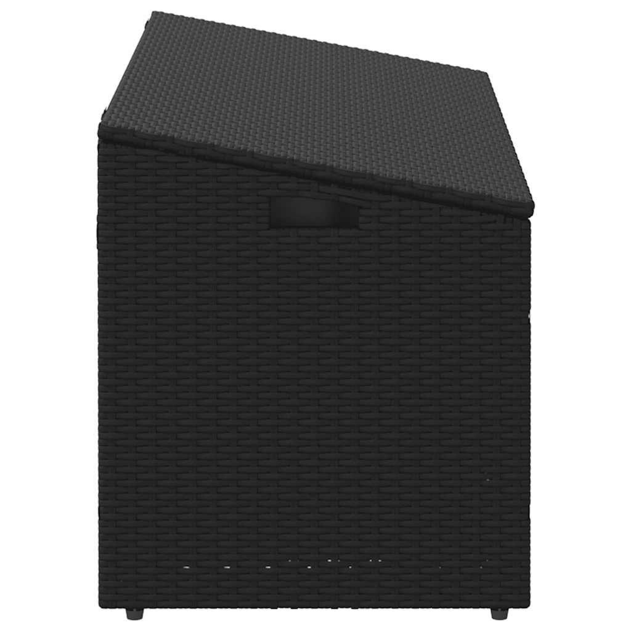 Voir la diapositive 5 : VIDAXL Boîte de rangement de jardin noir 110x50x58 cm resine tressee